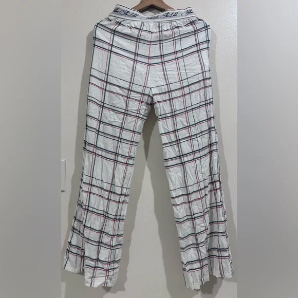 YLLW Chic Plaid Women's Trousers in White and Black - Picture 3 of 7